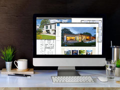 Baumeister-Haus Website auf einem iMac